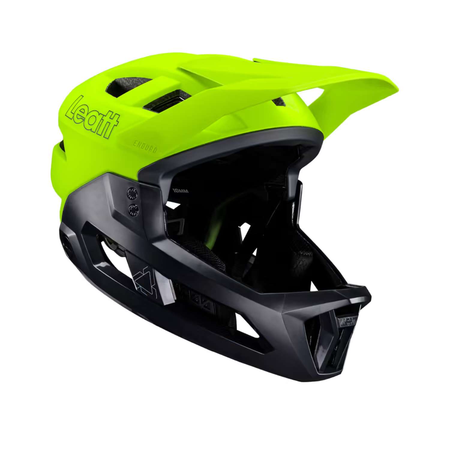CASCO ENDURO 2.0 - LIME (MENTONIERA RIMOBIVILE)