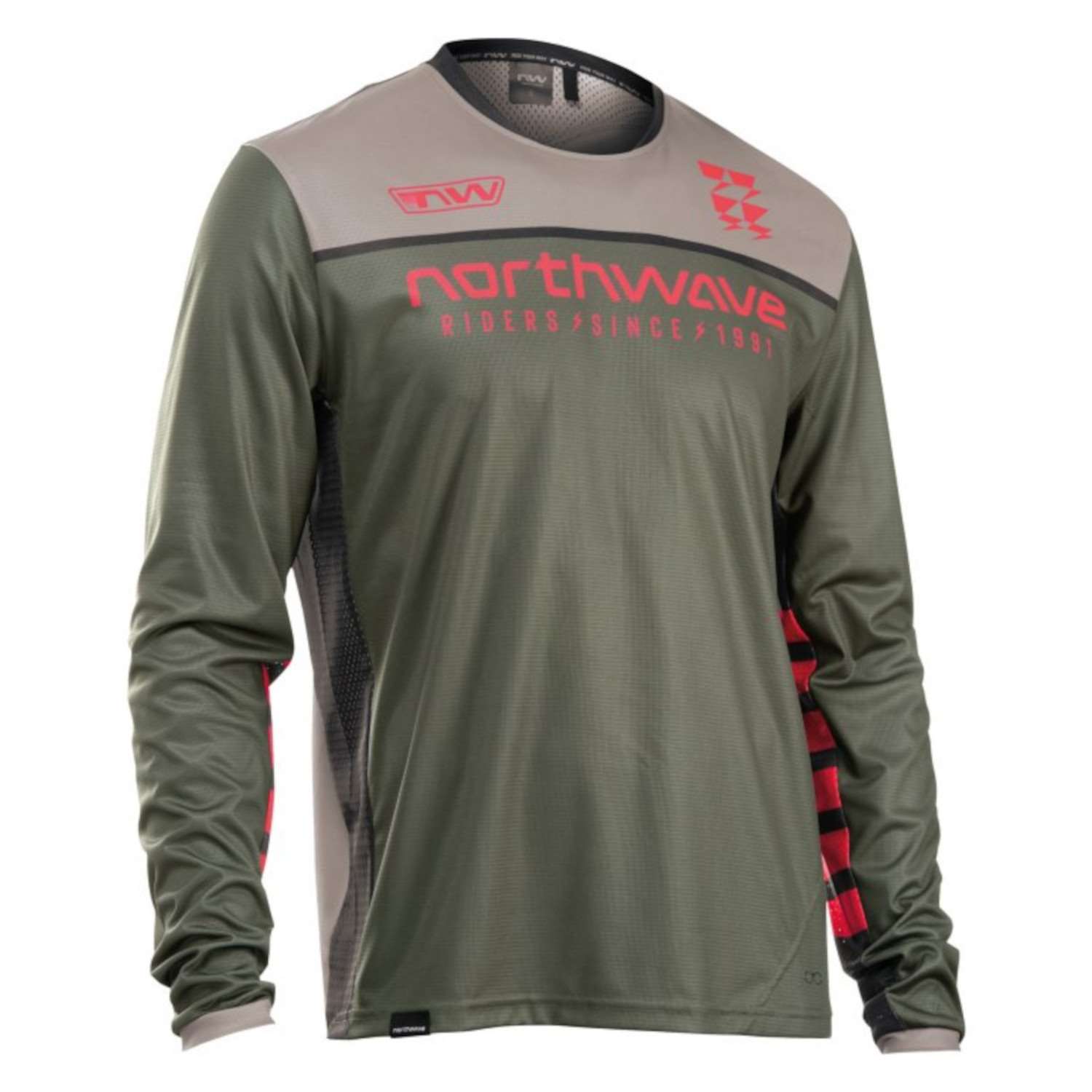 MAGLIA MANICHE LUNGHE EDGE 2 - FOREST GREEN/SAND