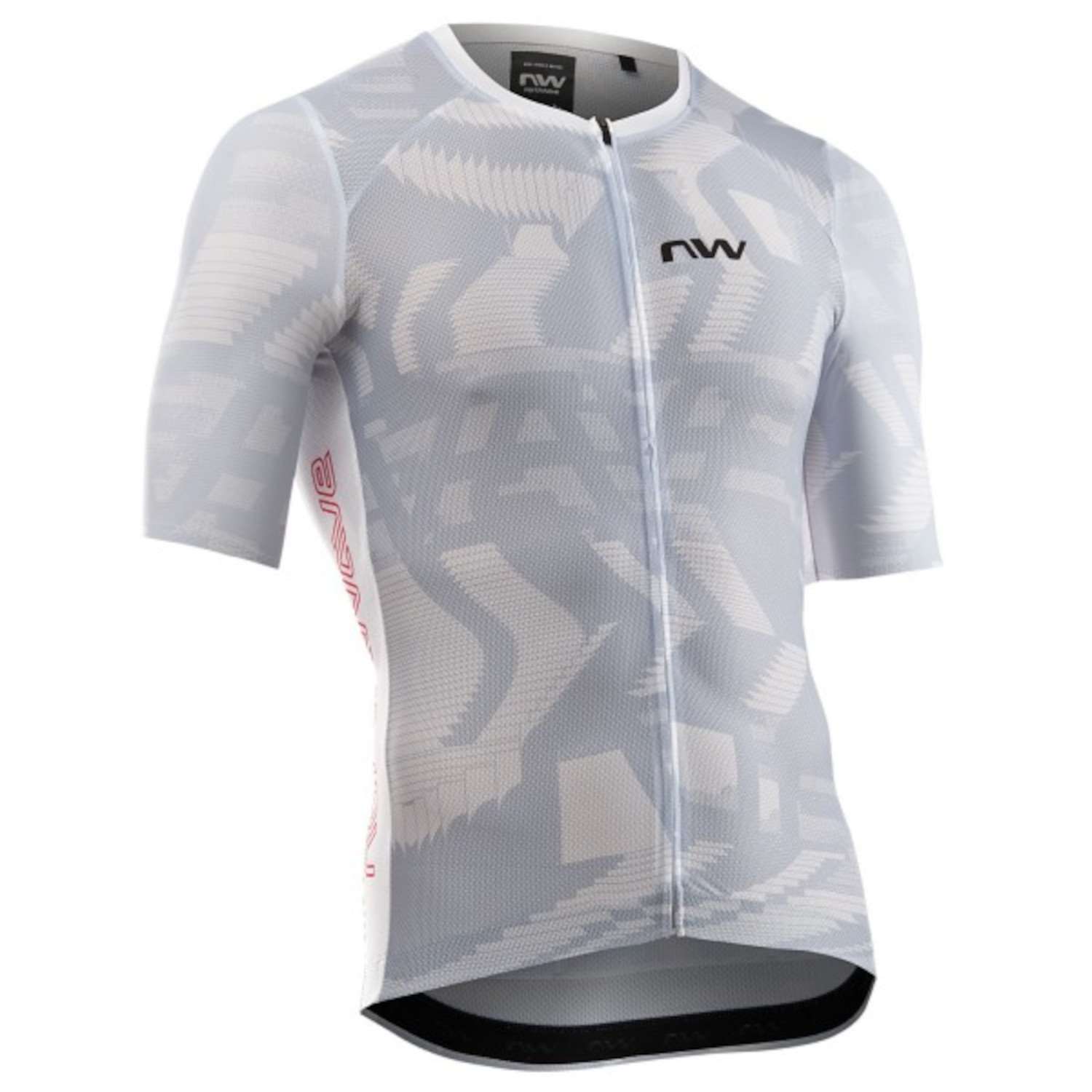 MAGLIA MANICHE CORTE BLADE AIR - LIGHT GREY/RADIANT RED
