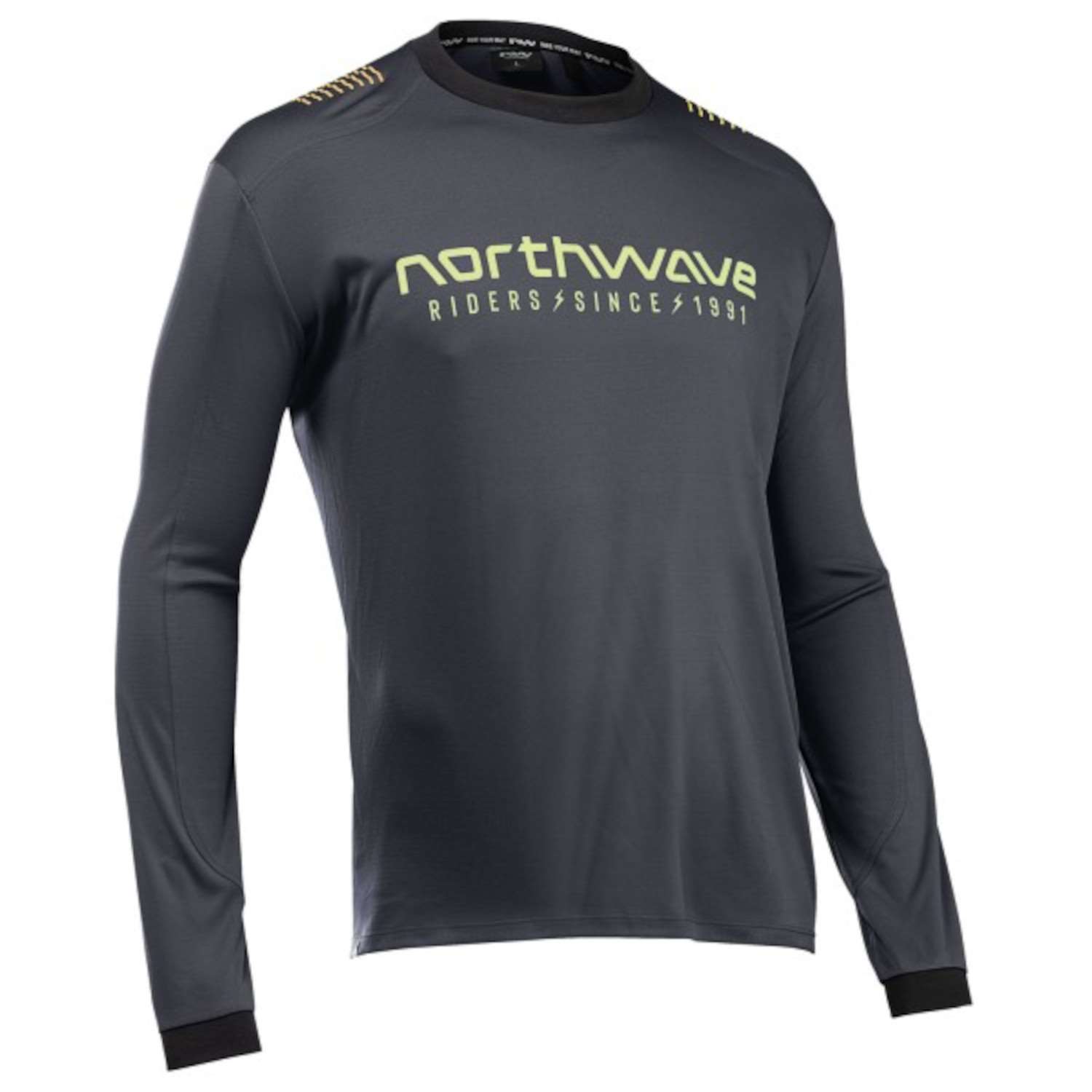 MAGLIA MANICHE LUNGHE SHARP - BLACK/COOL MATCHA