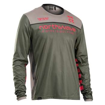 MAGLIA MANICHE LUNGHE EDGE 2 - FOREST GREEN/SAND