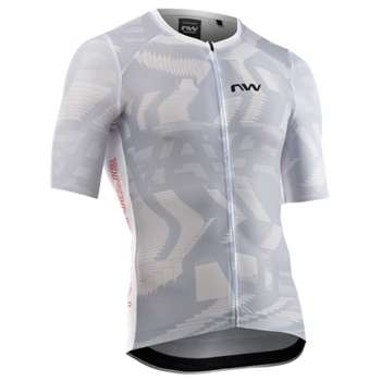 MAGLIA MANICHE CORTE BLADE AIR - LIGHT GREY/RADIANT RED
