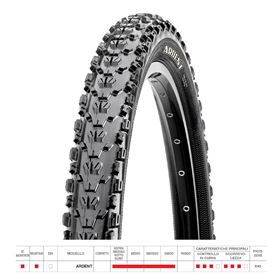 COPERTONE ARDENT 29X2.40 EXO TR NERO 60TPI