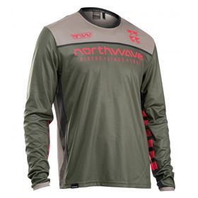 MAGLIA MANICHE LUNGHE EDGE 2 - FOREST GREEN/SAND